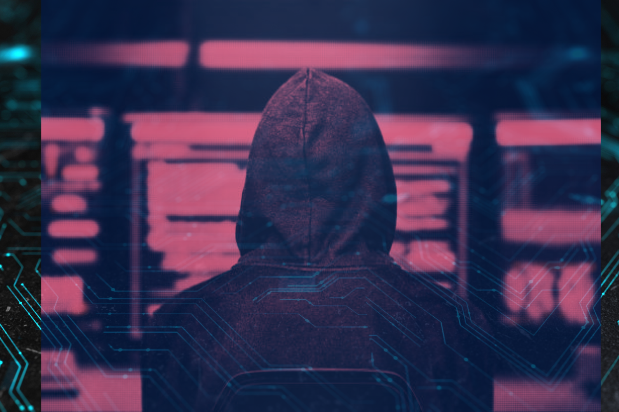 Cybercriminal seen from behind