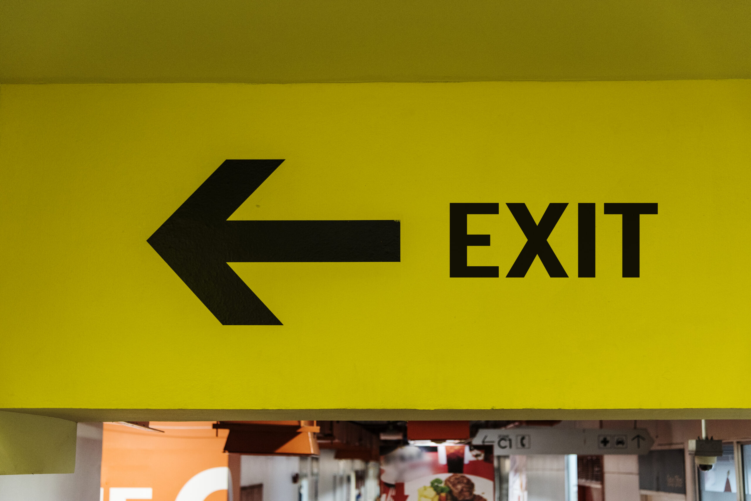 Exit sign suggesting MSP M&A