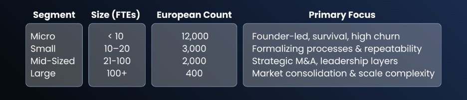 MSP size segment for Europe