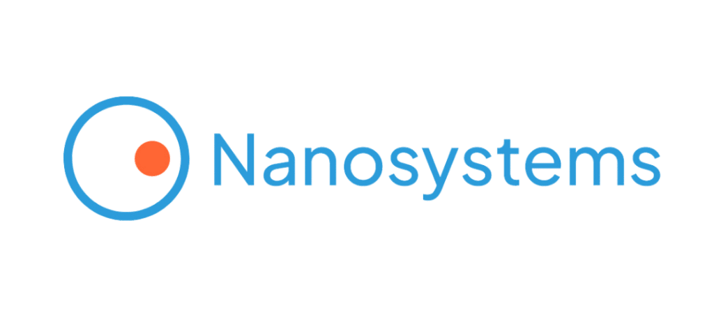 Logo Nanosystems transparent background white pictogram